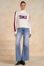 Load image into Gallery viewer, White/Red Ski Turtleneck Sweater