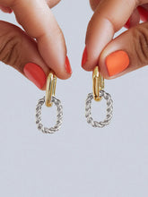 Load image into Gallery viewer, Ana Luisa Double Hoop Earrings- Ash Double Two Tone
