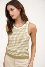 Load image into Gallery viewer, Knit Slvls Sweater Vest Olive