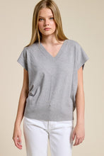 Load image into Gallery viewer, Heather Grey V-Neck Slvls Top