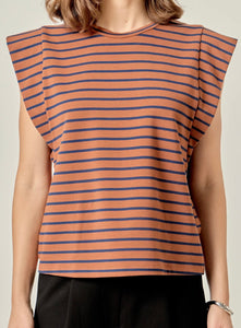 Brown/Navy Striped Tee