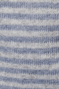 Heather Grey/Blue Striped Slvls Sweater Vest