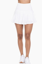 Load image into Gallery viewer, Mono B White Pleated Tennis Skort