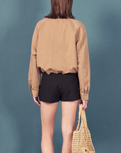 Load image into Gallery viewer, Beige Lightweight Bomber Jacket