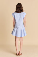 Load image into Gallery viewer, Powder Blue Collar Flare Skirt Dress
