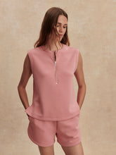 Load image into Gallery viewer, Varley Simmons Half Zip Tank- Brandy Rose