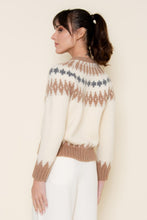 Load image into Gallery viewer, Cream Multi Print Knitted Cardigan