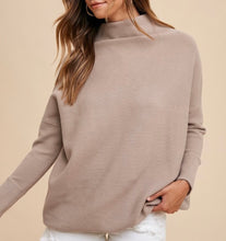 Load image into Gallery viewer, Mocha Oversized Textured Tunic Sweater