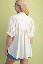 Load image into Gallery viewer, Ivory Puff Slv Classic Blouse