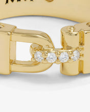 Load image into Gallery viewer, Melinda Maria Ashley Smooth Lock Ring-Gold/White