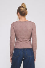 Load image into Gallery viewer, Rose Latte Lace Square Neck LS Top