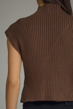 Load image into Gallery viewer, Brown Mock Neck Slvls Sweater