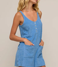 Load image into Gallery viewer, Z Supply Salty Blue Brighter Days Terry Romper