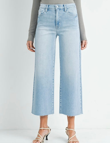 JP Light Denim Scissor Cut Wide Leg Jean