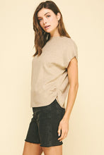 Load image into Gallery viewer, Taupe Shirring Detail Sweater Vest