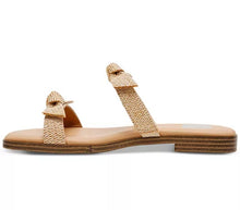 Load image into Gallery viewer, Natural Woven Bow Strap Sandal