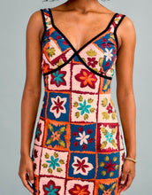 Load image into Gallery viewer, Tan Multi Binding Detail Slvls Midi Dress