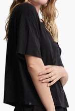 Load image into Gallery viewer, Barefoot Dreams Black Ultra Soft Jersey SS Top