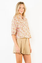 Load image into Gallery viewer, Pink Floral Top w/ Buttons (THML)