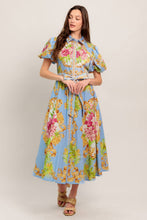 Load image into Gallery viewer, Lt. Blue Multi Print Midi Dress