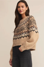 Load image into Gallery viewer, Z Supply Oatmeal Heather Kenaby Fair Isle Sweater