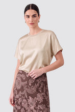 Load image into Gallery viewer, Lt. Taupe Satin Dolman Slv Top