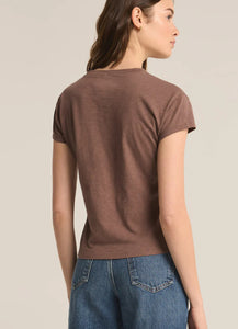 Z Supply Deep Taupe Modern Slub Tee