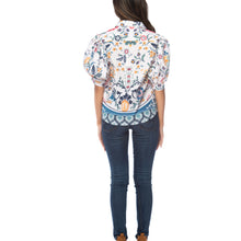 Load image into Gallery viewer, Lacey Multi Print Puff Slv Button Down Top
