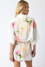 Load image into Gallery viewer, White Floral Tie Front Romper