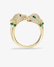 Load image into Gallery viewer, Melinda Maria Gold Jaguar Pave Ring