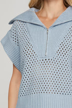 Load image into Gallery viewer, Light Blue Collared Half Zip