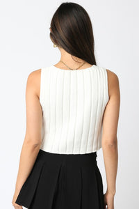 White Slvls Sweater Top