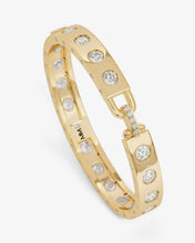 Load image into Gallery viewer, Melinda Maria Ashley Rodeo Lock Cuff 9mm-Gold/White