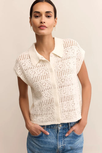 Z Supply White Kinsley Sweater Top