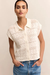 Z Supply White Kinsley Sweater Top