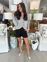Load image into Gallery viewer, Heather Grey Curved Hem Cardigan