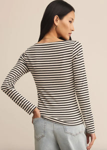 Z Supply Black Pristine Striped Tee