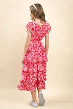 Load image into Gallery viewer, Red/Pink Summer Printed Maxi Dress
