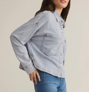 Z Supply Cropped Washed Indigo All Day Jacket