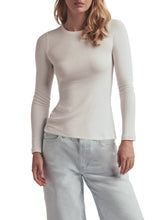Load image into Gallery viewer, The Ribbed Long Sleeve-White