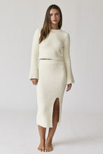 Load image into Gallery viewer, Cream Round Neck Soft Sweater Set