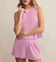 Load image into Gallery viewer, Z Supply Violet Gem Dawn Smoked Rib Short