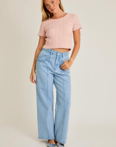 Denim Wide Leg Jeans