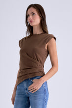 Load image into Gallery viewer, Pistola Nya Draped Tee Java