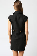 Load image into Gallery viewer, Black Slvls Linen Button Down Dress
