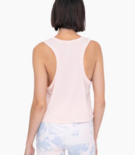 Load image into Gallery viewer, Mono B Pearl Blush Racerback Flowy Cropped Tank Top