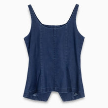 Load image into Gallery viewer, Dark Blue Square Neck Denim Vest