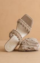 Load image into Gallery viewer, Taupe Braided Platform Heel