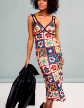 Load image into Gallery viewer, Tan Multi Binding Detail Slvls Midi Dress