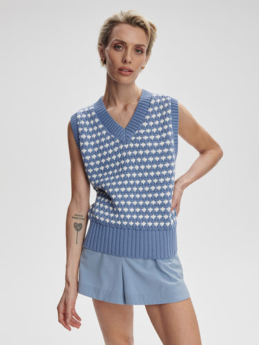 Varley Antonella Knit Vest-Infinity Blue